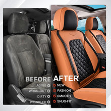 Load image into Gallery viewer, Coverado Seat Covers Premium Faux Leather Front and Back Seats Universal Fit Seat Protectors