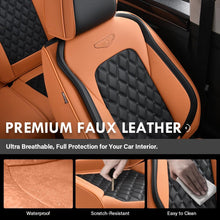 Load image into Gallery viewer, Coverado Seat Covers Premium Faux Leather Front and Back Seats Universal Fit Seat Protectors