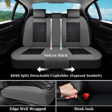 Load image into Gallery viewer, Coverado Seat Covers Premium Faux Leather Front and Back Seats Universal Fit Seat Protectors