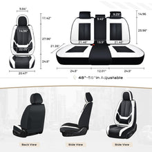 Load image into Gallery viewer, 5 Seats Coverado Car Seat Covers for Cars Front and Rear Full Set with Lumbar Support Premium Leather Waterproof Auto Seat ProtectorsUniversal Fit