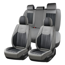 Coverado Premium Leatherette Car Seat Covers Front Seat 2 Seat and Full Set 5 Seat Protectors for SUVs Trucks Cars