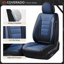 Load image into Gallery viewer, Coverado Front and Back Car Seat Covers Premium Leather Auto Seat Protectors Universal Fit Cars, SUV, Truck