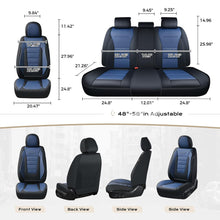 Load image into Gallery viewer, Coverado Front and Back Car Seat Covers Premium Leather Auto Seat Protectors Universal Fit Cars, SUV, Truck