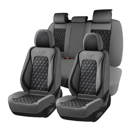 Coverado Seat Covers Premium Faux Leather Front and Back Seats Universal Fit Seat Protectors