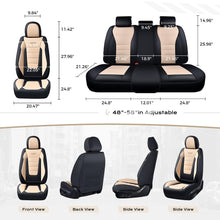 Load image into Gallery viewer, Coverado Front and Back Car Seat Covers Premium Leather Auto Seat Protectors Universal Fit Cars, SUV, Truck