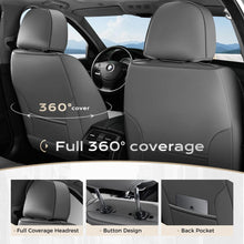 Load image into Gallery viewer, Coverado Front and Back Car Seat Covers Premium Leather Auto Seat Protectors Universal Fit Cars, SUV, Truck