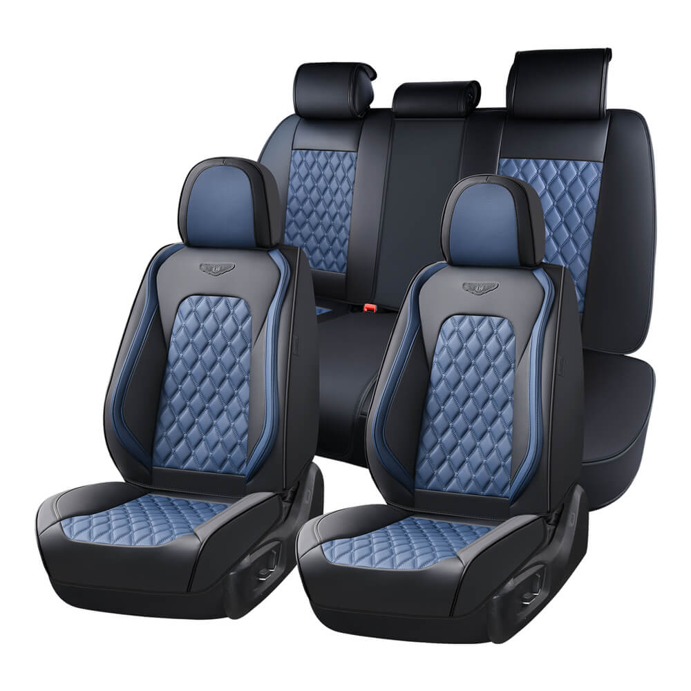 Coverado Seat Covers Premium Faux Leather Front and Back Seats Universal Fit Seat Protectors