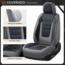 Load image into Gallery viewer, Coverado Front and Back Car Seat Covers Premium Leather Auto Seat Protectors Universal Fit Cars, SUV, Truck