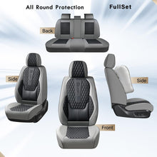 Load image into Gallery viewer, 2 Seats Coverado Front Driver Passenger Car Seat Covers Back Support Premium Leather Waterproof Auto Seat Protectors Universal Fit