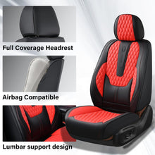 Load image into Gallery viewer, 2 Seats Coverado Front Driver Passenger Car Seat Covers Back Support Premium Leather Waterproof Auto Seat Protectors Universal Fit