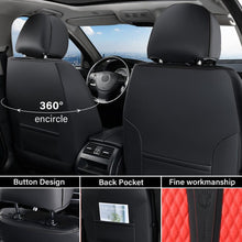 Load image into Gallery viewer, 2 Seats Coverado Front Driver Passenger Car Seat Covers Back Support Premium Leather Waterproof Auto Seat Protectors Universal Fit