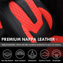 Load image into Gallery viewer, 2 Seats Coverado Front Driver Passenger Car Seat Covers Back Support Premium Leather Waterproof Auto Seat Protectors Universal Fit