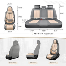 Load image into Gallery viewer, 5 Seats Coverado Car Seat Covers for Cars Front and Rear Full Set with Lumbar Support Premium Leather Waterproof Auto Seat ProtectorsUniversal Fit