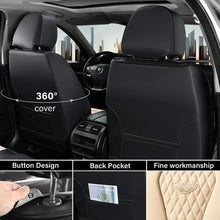 Load image into Gallery viewer, 2 Seats Coverado Front Driver Passenger Premium Leather Front Car Seat Covers Water Resistant Luxury Auto Seat Protectors Universal Fit