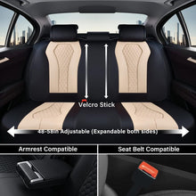 Load image into Gallery viewer, Coverado Front and Back Seat Covers for Cars Premium Leatherette Auto Seat Protectors Water Resistant Universal Fit