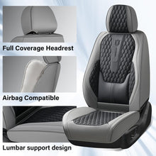 Load image into Gallery viewer, 2 Seats Coverado Front Driver Passenger Car Seat Covers Back Support Premium Leather Waterproof Auto Seat Protectors Universal Fit