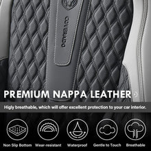 Load image into Gallery viewer, 2 Seats Coverado Front Driver Passenger Car Seat Covers Back Support Premium Leather Waterproof Auto Seat Protectors Universal Fit
