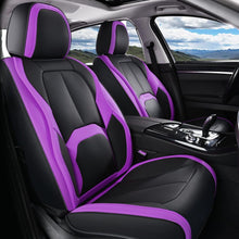 Load image into Gallery viewer, Coverado 2-Seat Front Driver Passenger Auto Seat Covers with Lumbar Support Premium Leather Seat Covers Protector for Cars Universal Fit