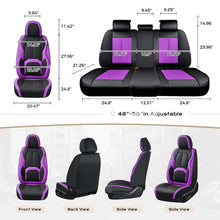 Load image into Gallery viewer, Coverado Auto Seat Covers with Lumbar Support Premium Leather Seat Covers Protector for Cars Universal Fit