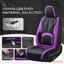 Load image into Gallery viewer, Coverado 2-Seat Front Driver Passenger Auto Seat Covers with Lumbar Support Premium Leather Seat Covers Protector for Cars Universal Fit