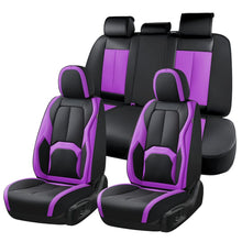 Load image into Gallery viewer, Coverado Auto Seat Covers with Lumbar Support Premium Leather Seat Covers Protector for Cars Universal Fit