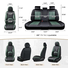 Load image into Gallery viewer, Coverado Auto Seat Covers with Lumbar Support Premium Leather Seat Covers Protector for Cars Universal Fit