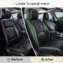 Load image into Gallery viewer, Coverado 2-Seat Front Driver Passenger Auto Seat Covers with Lumbar Support Premium Leather Seat Covers Protector for Cars Universal Fit