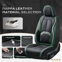 Load image into Gallery viewer, Coverado 2-Seat Front Driver Passenger Auto Seat Covers with Lumbar Support Premium Leather Seat Covers Protector for Cars Universal Fit
