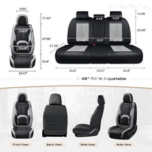 Load image into Gallery viewer, Coverado Auto Seat Covers with Lumbar Support Premium Leather Seat Covers Protector for Cars Universal Fit