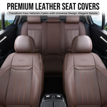 Load image into Gallery viewer, Coverado Premium Leatherette Car Seat Covers Front Seat 2 Seat and Full Set 5 Seat Protectors for SUVs Trucks Cars