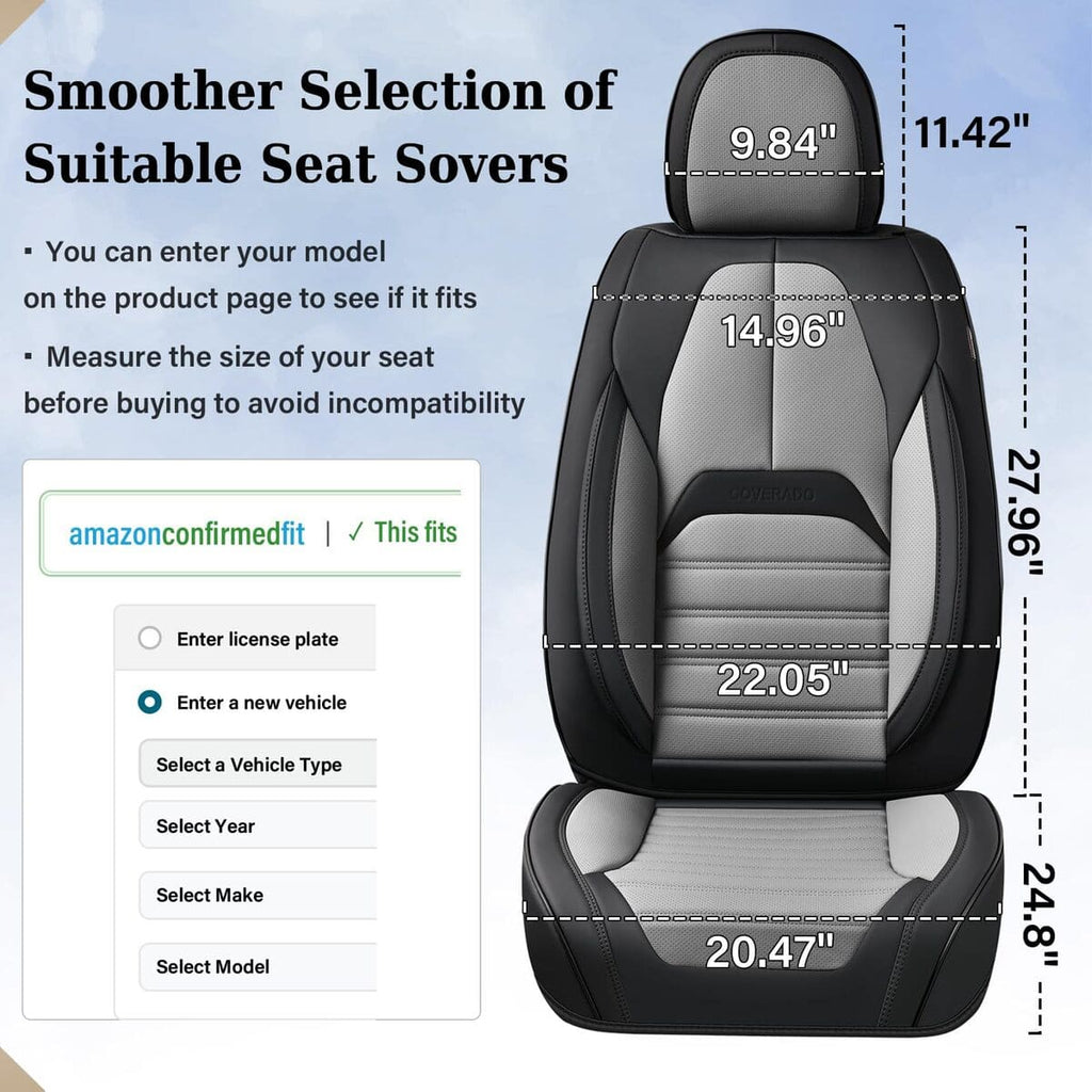 coverado premium faux leather car seat covers