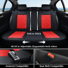 Load image into Gallery viewer, Coverado 5 Seats Full Set Car Seat Covers Front and Back Faux Leather Seat Protectors Universal Fit
