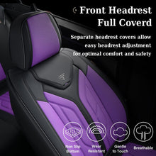 Load image into Gallery viewer, Coverado 2 Seats Front Leather Car Seat Covers Water Resistant Fashionable Auto Seat Protectors Universal Fit