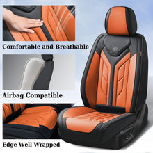 Load image into Gallery viewer, Coverado 5 Seats Full Set Car Seat Covers Front and Back Faux Leather Seat Protectors Universal Fit