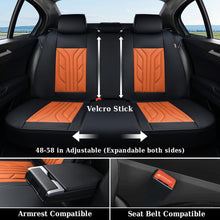 Load image into Gallery viewer, Coverado 5 Seats Full Set Car Seat Covers Front and Back Faux Leather Seat Protectors Universal Fit