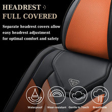 Load image into Gallery viewer, Coverado 5 Seats Full Set Car Seat Covers Front and Back Faux Leather Seat Protectors Universal Fit
