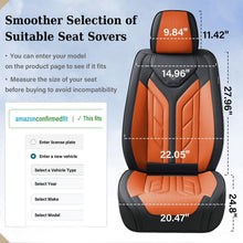 Load image into Gallery viewer, Coverado 5 Seats Full Set Car Seat Covers Front and Back Faux Leather Seat Protectors Universal Fit