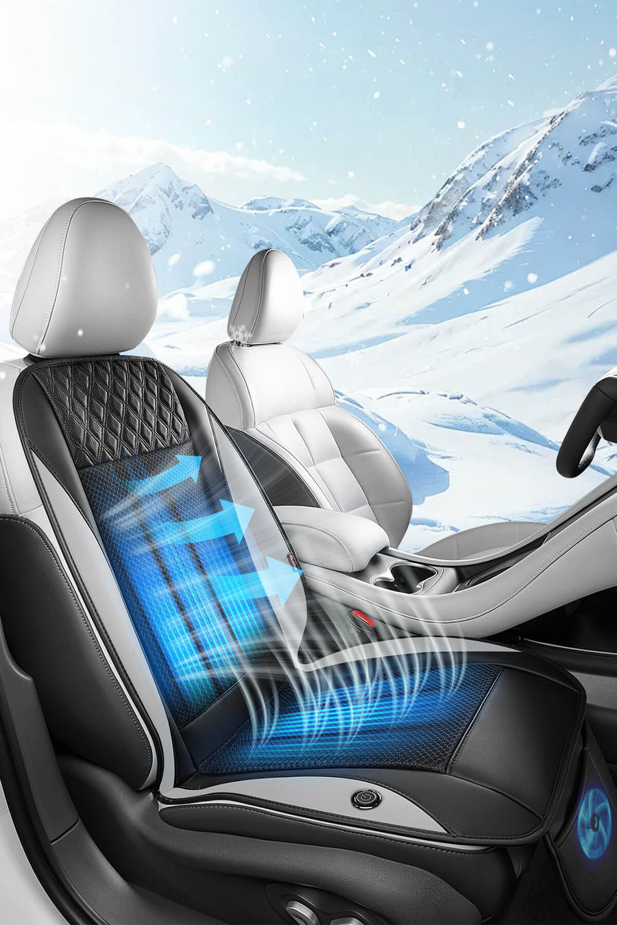 Car seat with a heating pad - Coverado