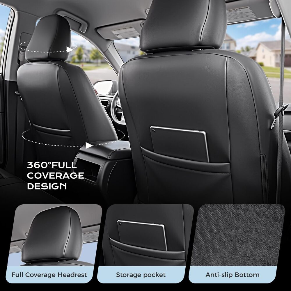 Toyota Camry 2012-2017(Gasoline) L/LE/XLE Custom Full Coverage Premium Faux Leather Seat Covers