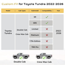 Load image into Gallery viewer, Fit 2022-2026 Toyota Tundra Double Cab Custom Fit Coverado Car Seat Covers Full Coverage Water Resistant Auto Seat Protectors