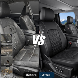Ford F-150 2021-2025 SuperCrew Raptor Upgraded Full Coverage Premium Faux Leather Car Seat Covers