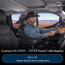 Load image into Gallery viewer, Ford F-150 2021-2025 SuperCrew Raptor Upgraded Full Coverage Premium Faux Leather Car Seat Covers