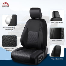 Load image into Gallery viewer, Ford F-150  2021-2025 XL XLT &amp; 2023-2026 F250 F350 F450 SuperDuty XL/XLT Upgraded Full Coverage Premium Faux Leather Custom Car Seat Covers（with rear armrest) (Copy)