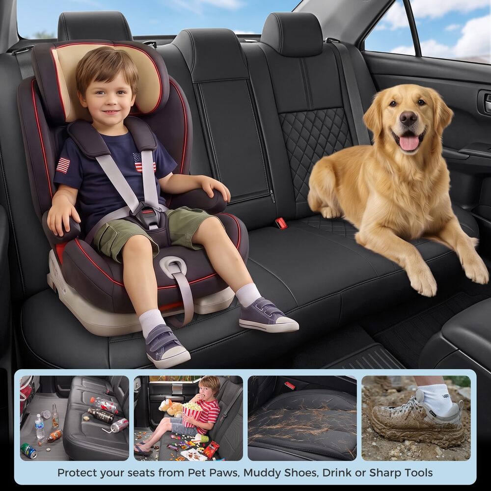 Toyota Camry 2012-2017(Hybrid) LE/XLE/SE Custom Full Coverage Premium Faux Leather Seat Covers