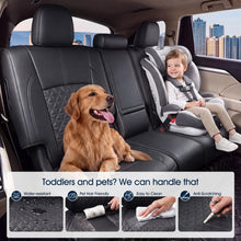 Load image into Gallery viewer, Fit 2014-2026 Toyota Highlander Full Set Full Coverage Custom Car Seat Covers Luxury Faux Leather Seat Protector