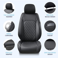 Load image into Gallery viewer, Ford F‑150 2021‑2025 Super Cab XL STX XLT Super Cab Upgraded Full Coverage Premium Faux Leather Car Seat Covers(no rear armrest)