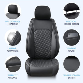 Ford F‑150 2021‑2025 Super Cab XL STX XLT Super Cab Upgraded Full Coverage Premium Faux Leather Car Seat Covers(no rear armrest)