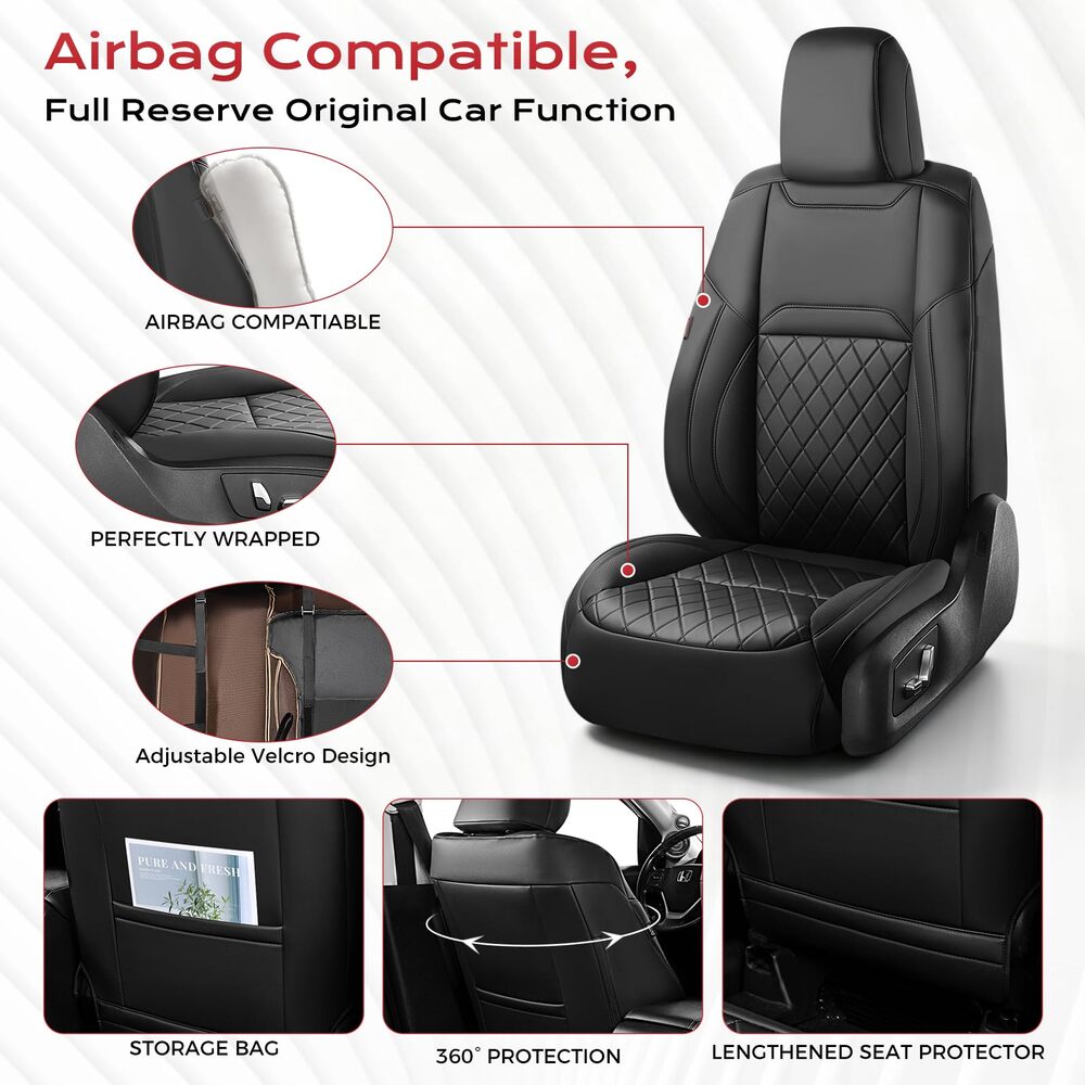 Honda CRV 2015-2016 EX/EX-L/LX/SE/Touring Custom Premium Faux Leather Car Seat Covers