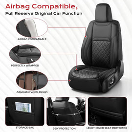 Honda CR-V 2015-2016 EX/EX-L/LX/SE/Touring Custom  Full Coverage Premium Faux Leather Car Seat Covers