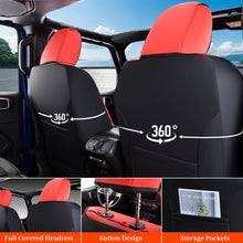 Load image into Gallery viewer, 2013-2017 JK 2/4 Door Jeep Wrangler Custom Fit Premium Faux Leather Car Seat Covers